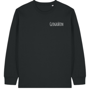 Schwarzes Longsleeve Geogräfin🔍/ Karte🗺️